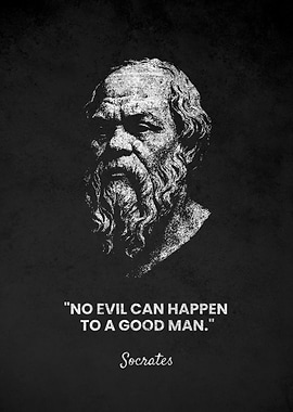 Socrates Portrait with Good Man Quote