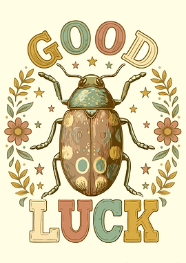 Good Luck Beetle Illustration