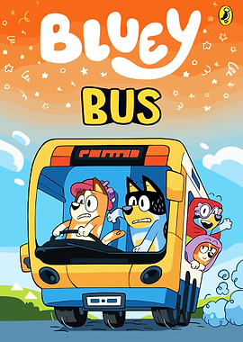 Bluey Bus Cartoon Illustration