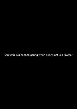 Autumn Quote on Black Background