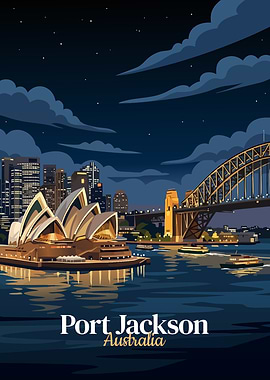 Port Jackson Australia Nightscape
