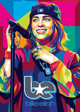 Billie Eilish Pop Art Portrait