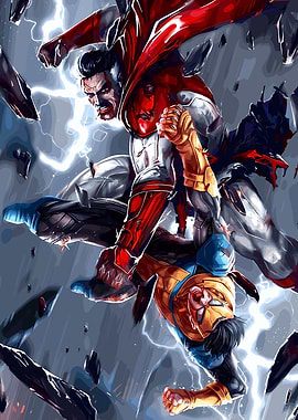 Invincible vs. Omni-Man Battle