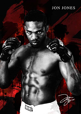 Jon Jones MMA Fighter Portrait