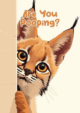 Caracal Cat Asks: Are You Pooping?