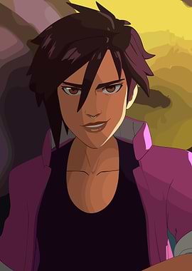 Animated Woman with Pink Jacket