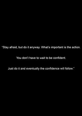 Inspirational Quote on Black Background