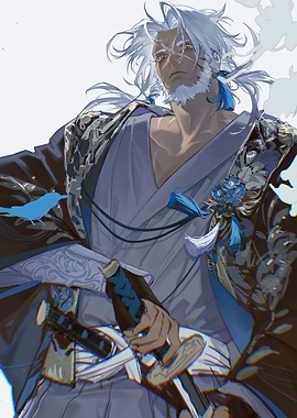 Anime Warrior with Katana