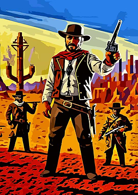 Western Cowboy Standoff