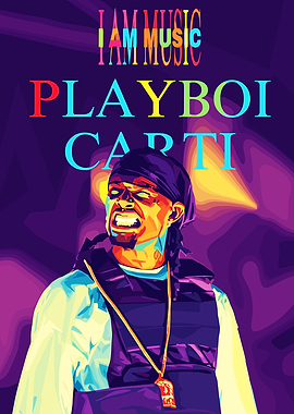 Playboi Carti Colorful Portrait