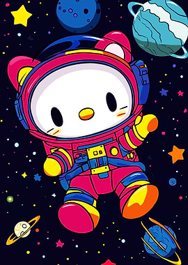 Hello Kitty Astronaut in Space