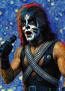 KISS Star Child in Van Gogh Style