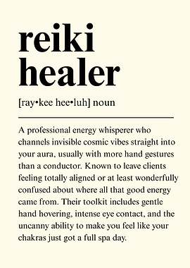 Reiki Healer Funny Definition Spiritual Job