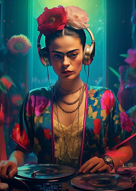 Frida Kahlo DJ Headphones