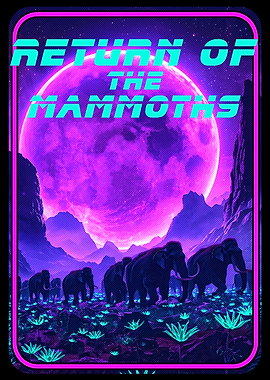 Return of the Mammoths Neon Poster