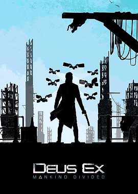 Deus Ex: Mankind Divided Silhouette Poster