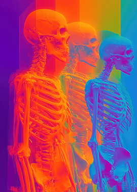 Colorful Skeletons X-ray