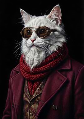 Sophisticated Cat Portrait