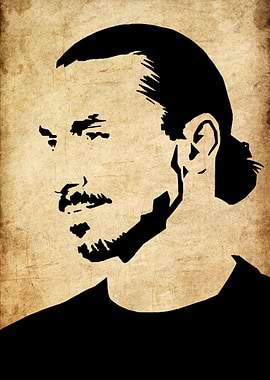 Zlatan Ibrahimovic Silhouette Portrait