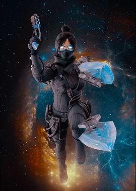 Wraith from Apex Legends in Space