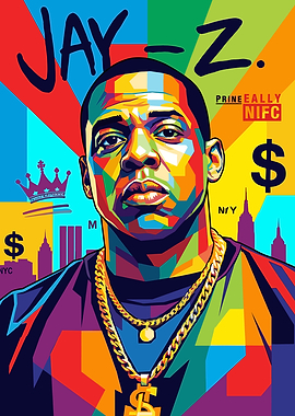 Jay-Z Pop Art Portrait