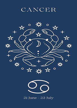 Cancer Zodiac Sign Illustration