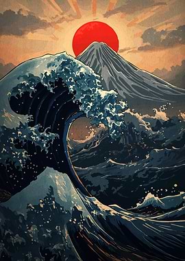 Great Wave off Kanagawa Inspired Art