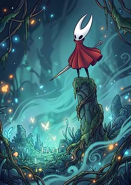 Hornet in Greenpath - Hollow Knight
