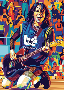 Billie Eilish Guitar Performance Art