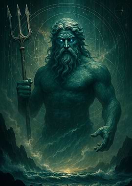 Poseidon Rising from the Sea