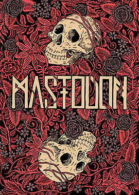 Mastodon Band Poster with Skulls