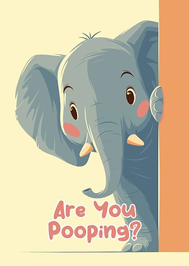 Cartoon Elephant Asks a Question