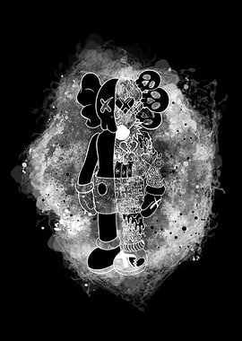 Monochrome KAWS Companion Art