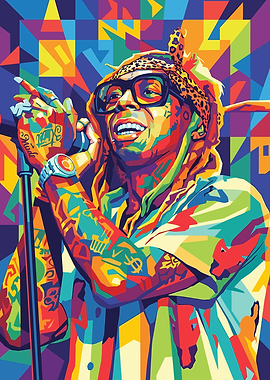 Lil Wayne Colorful Portrait