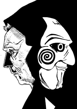 Jigsaw and John Kramer Black and White