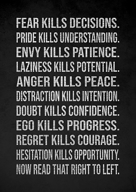 Motivational Text Art on Dark Background v11