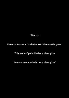 Motivational Fitness Quote on Black