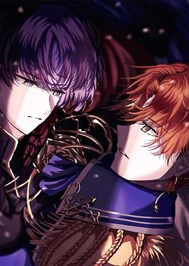 Anime-style portrait of two men