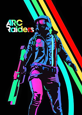 Arc Raiders Character Neon Art
