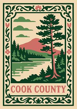 Cook County Landscape Illustration