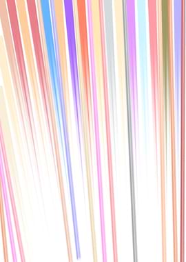 Colorful Abstract Lines on White Background