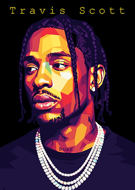 Travis Scott Pop Art Portrait