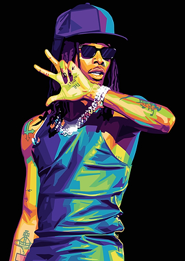 Playboi Carti Colorful Pop Art Portrait