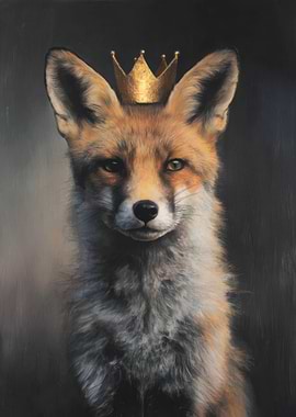 Red Fox with Golden Crown