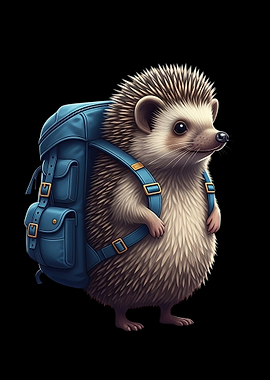 Hedgehog with Backpack
