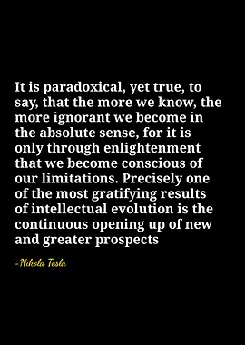 Nikola Tesla Quote on Knowledge