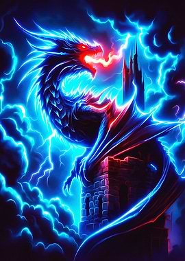 Electric Dragon on Castle Tower