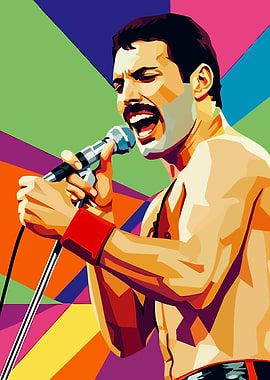 Freddie Mercury Pop Art Portrait