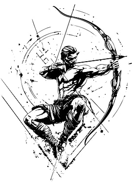 Archer with Bow and Arrow