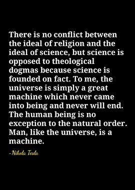 Nikola Tesla Quote: Science and Religion